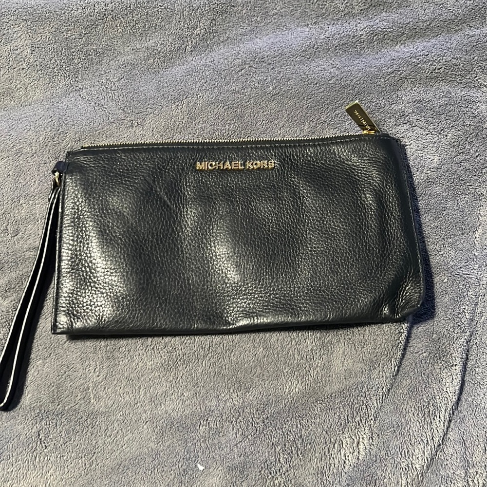 Michael Kors black wristlet -good condition